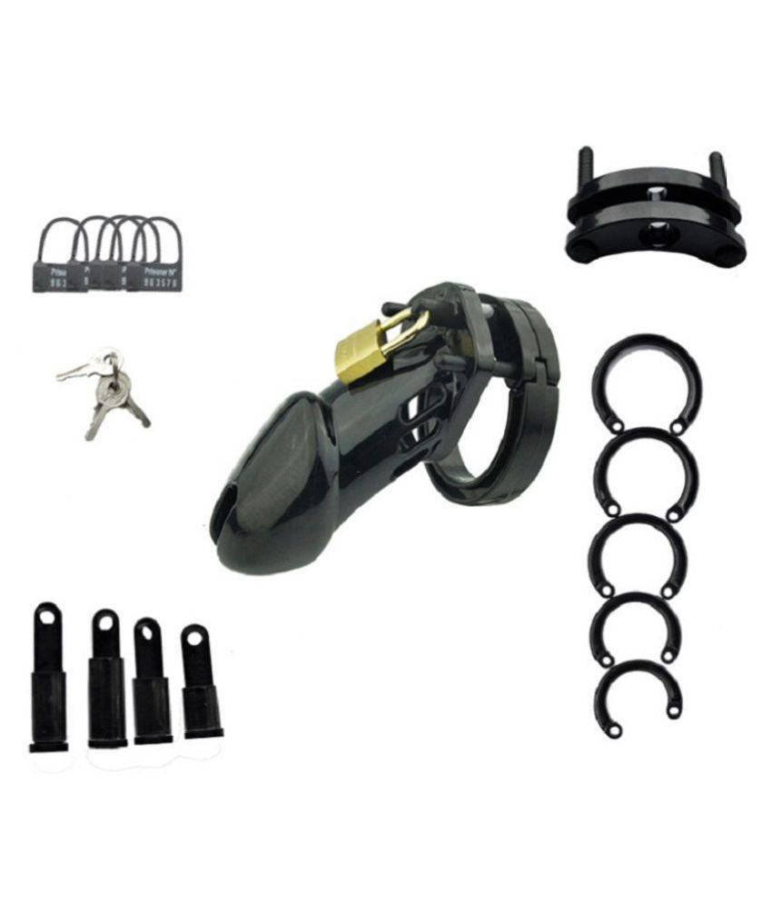 Chastity Cage Cock Ring  Black In india Sex Toys